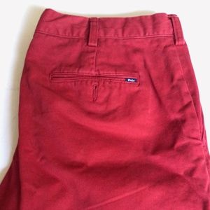 Polo Ralph Lauren Red Cotton Pants